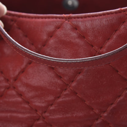Chanel Iridescent Calfskin Quilted Small Sea Hit Tote Red 14 of 16
