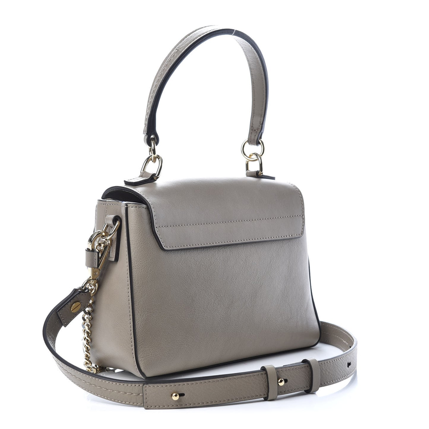 Calfskin Mini Faye Day Shoulder Bag Motty Grey