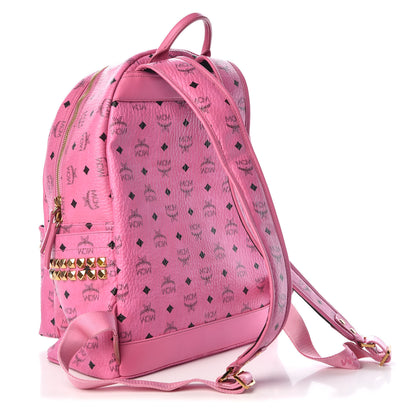 MCM Visetos Medium Side Studs Stark Backpack Pink 3 of 10