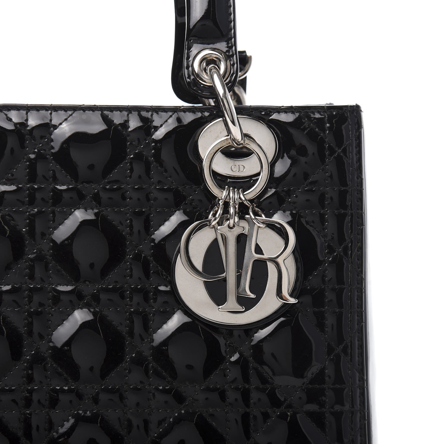Christian Dior Patent Cannage Medium Lady Dior Black 11 of 12