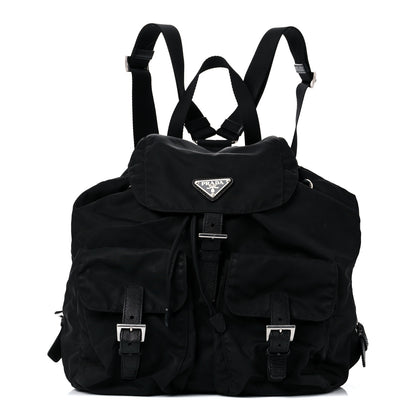 Prada Tessuto Nylon Saffiano Medium Backpack Black 1 of 24