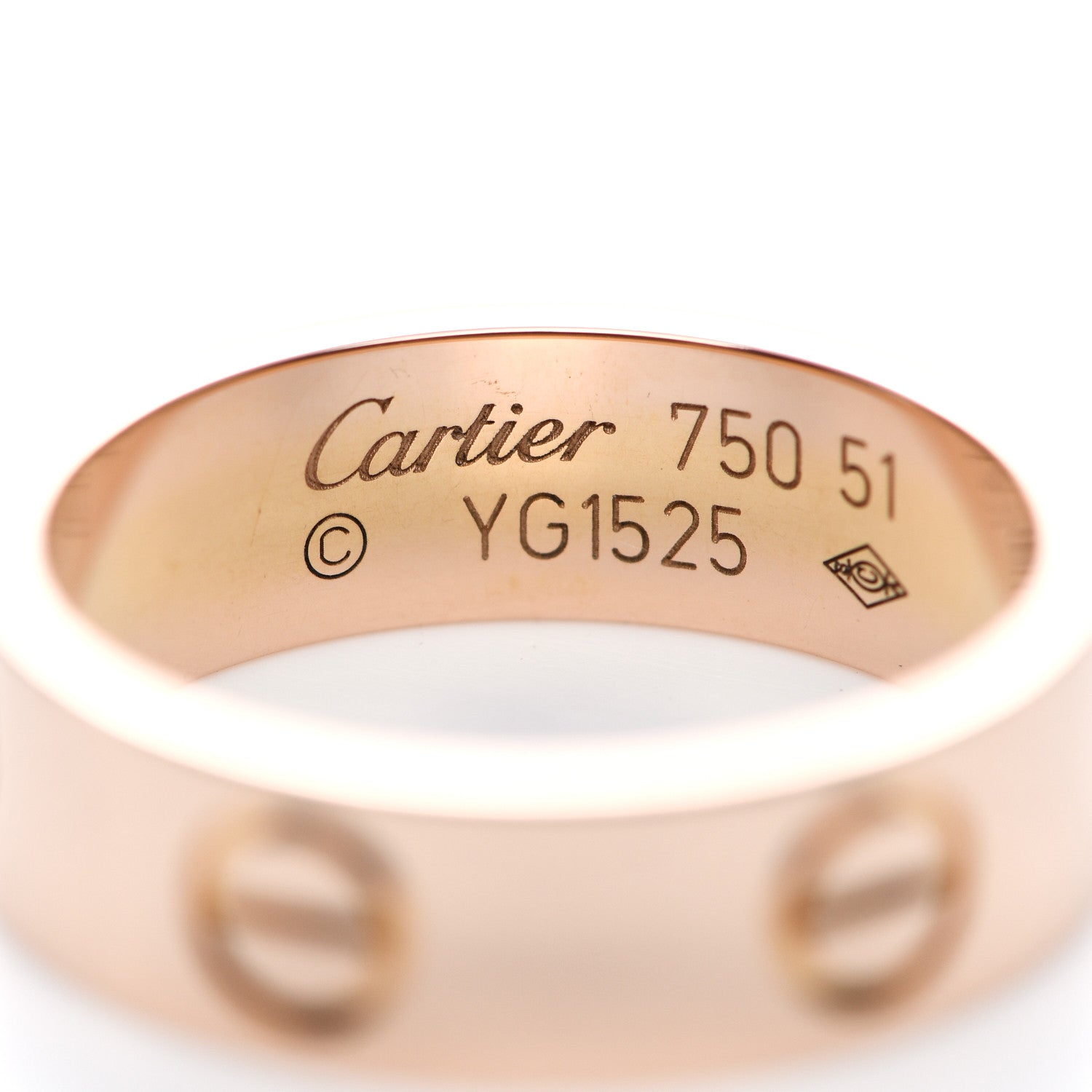 Cartier 18K Pink Gold 5.5mm LOVE Ring 51 5.75 4 of 6