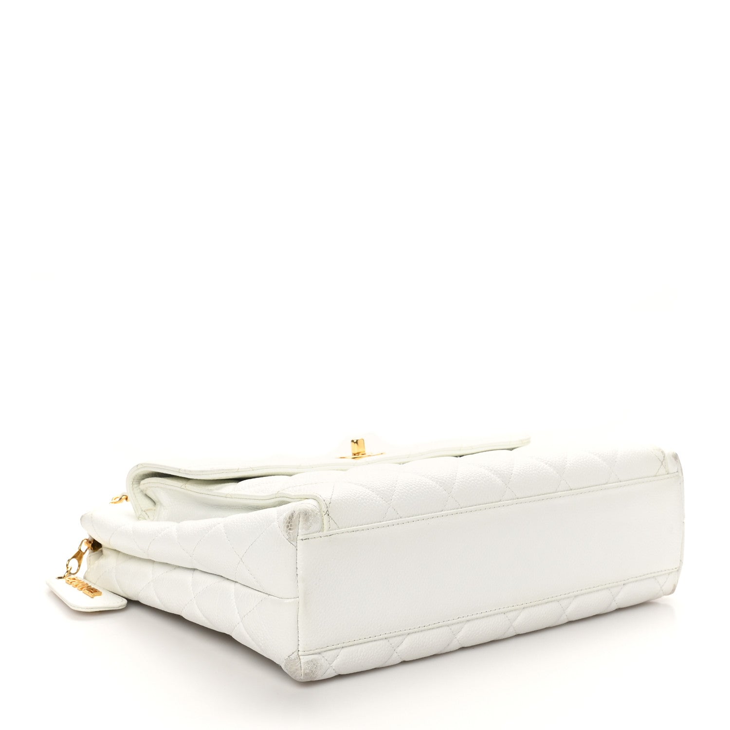 Chanel Caviar CC Shoulder Bag White 4 of 12