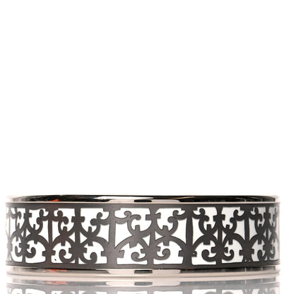 Hermes Enamel Printed Wide Balcons du Guadalquivir Bracelet 65 Silver 3 of 5