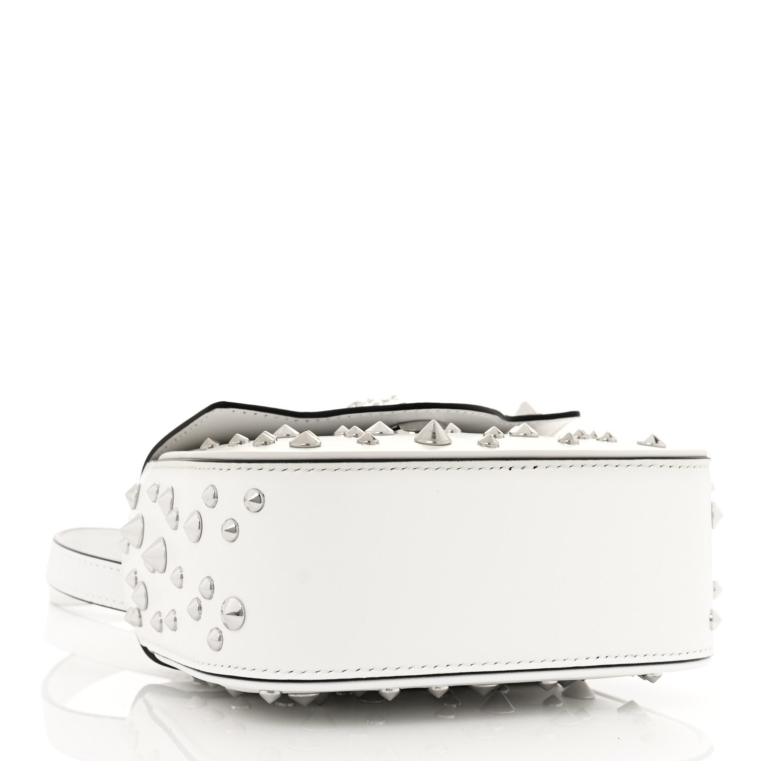 Versace Grained Calfskin Spiked Mini La Medusa Bag White 4 of 8