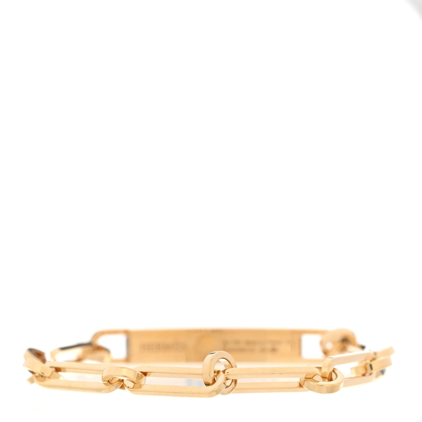 18K Yellow Gold Diamond Pave PM Kelly Chaine Bracelet SH