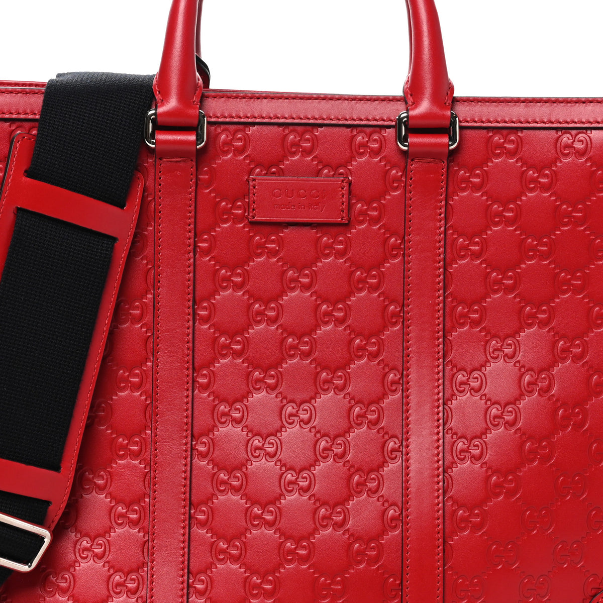 Gucci Guccissima Signature Briefcase  Red 8 of 11