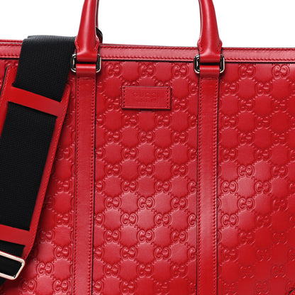 Gucci Guccissima Signature Briefcase  Red 8 of 11