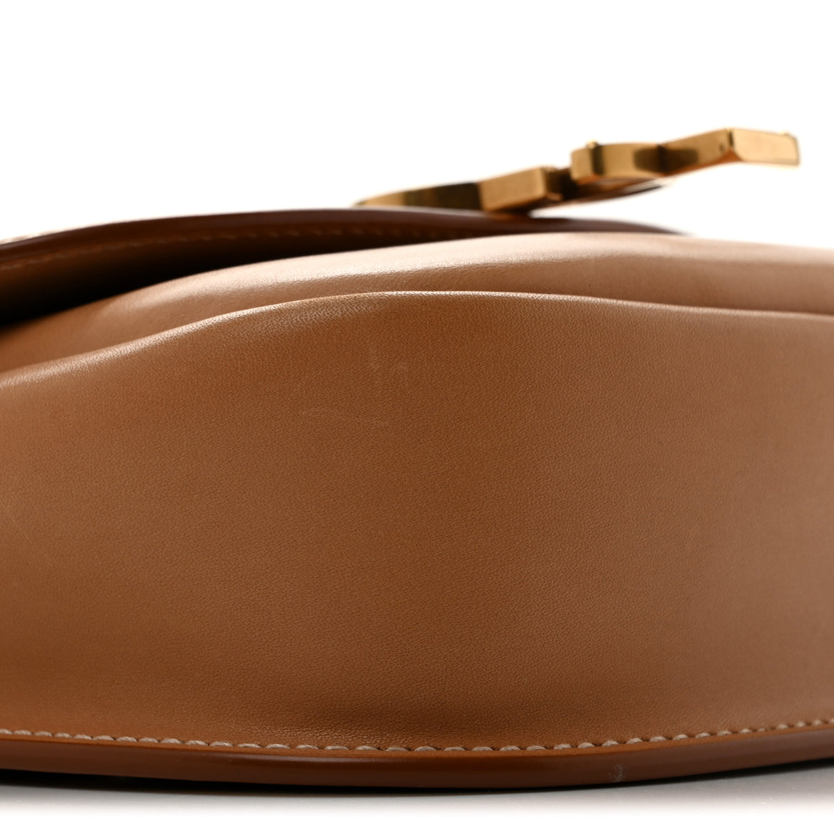 Smooth Calfskin Cotton Canvas Small Kaia Satchel Natural Beige
