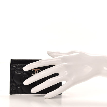 Chanel Lambskin Camellia Embossed Card Holder Black 2 of 8