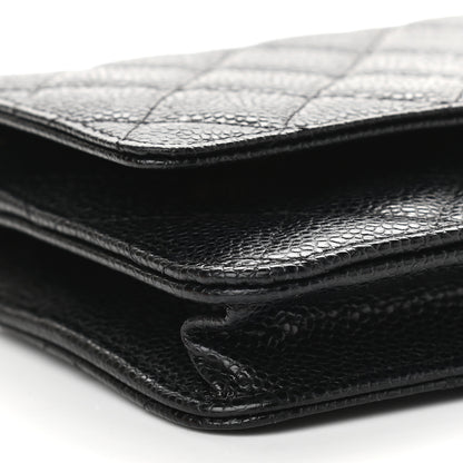 Chanel Caviar Quilted Wallet On Chain WOC Black 9 of 10