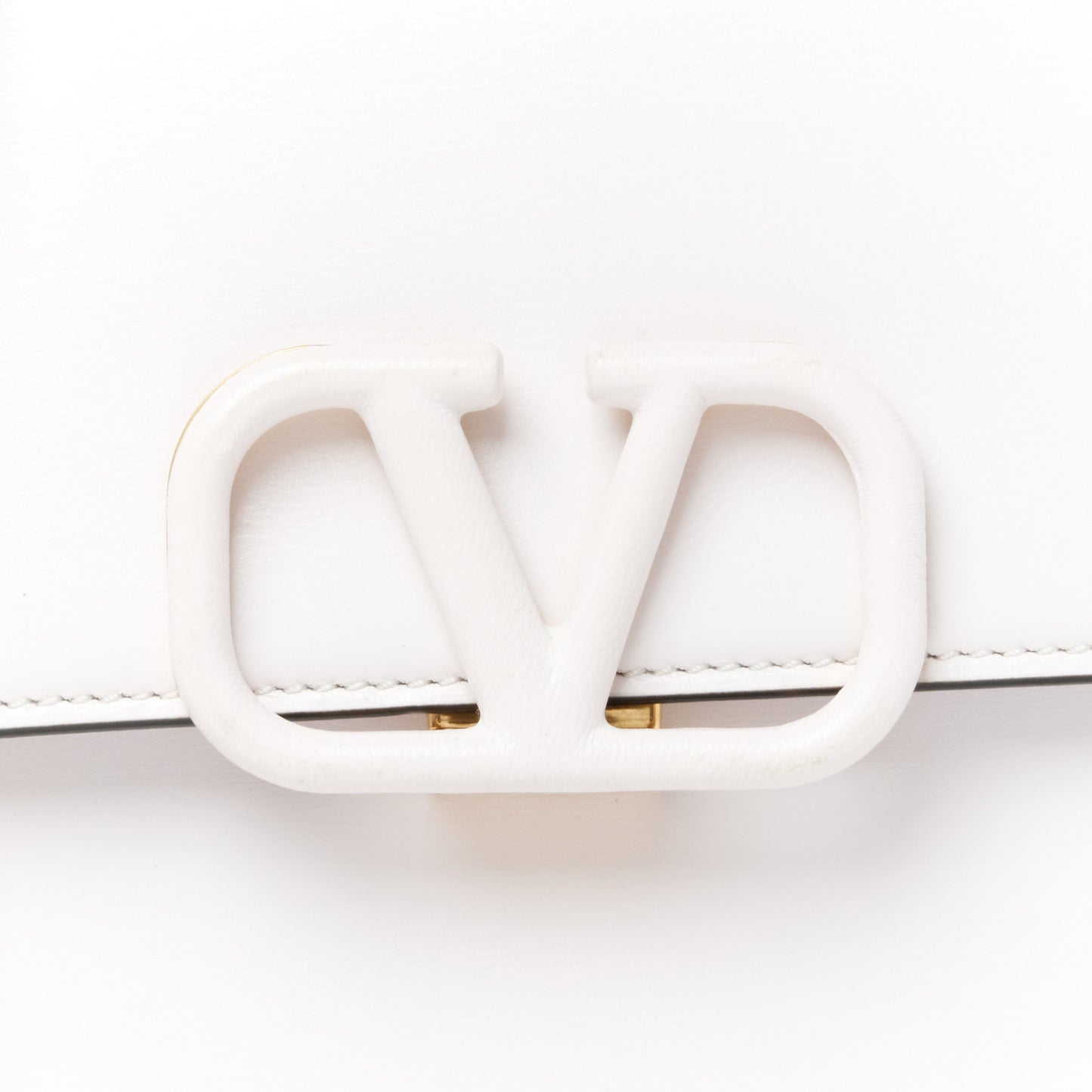 Smooth Calfskin Small VSling Shoulder Bag White