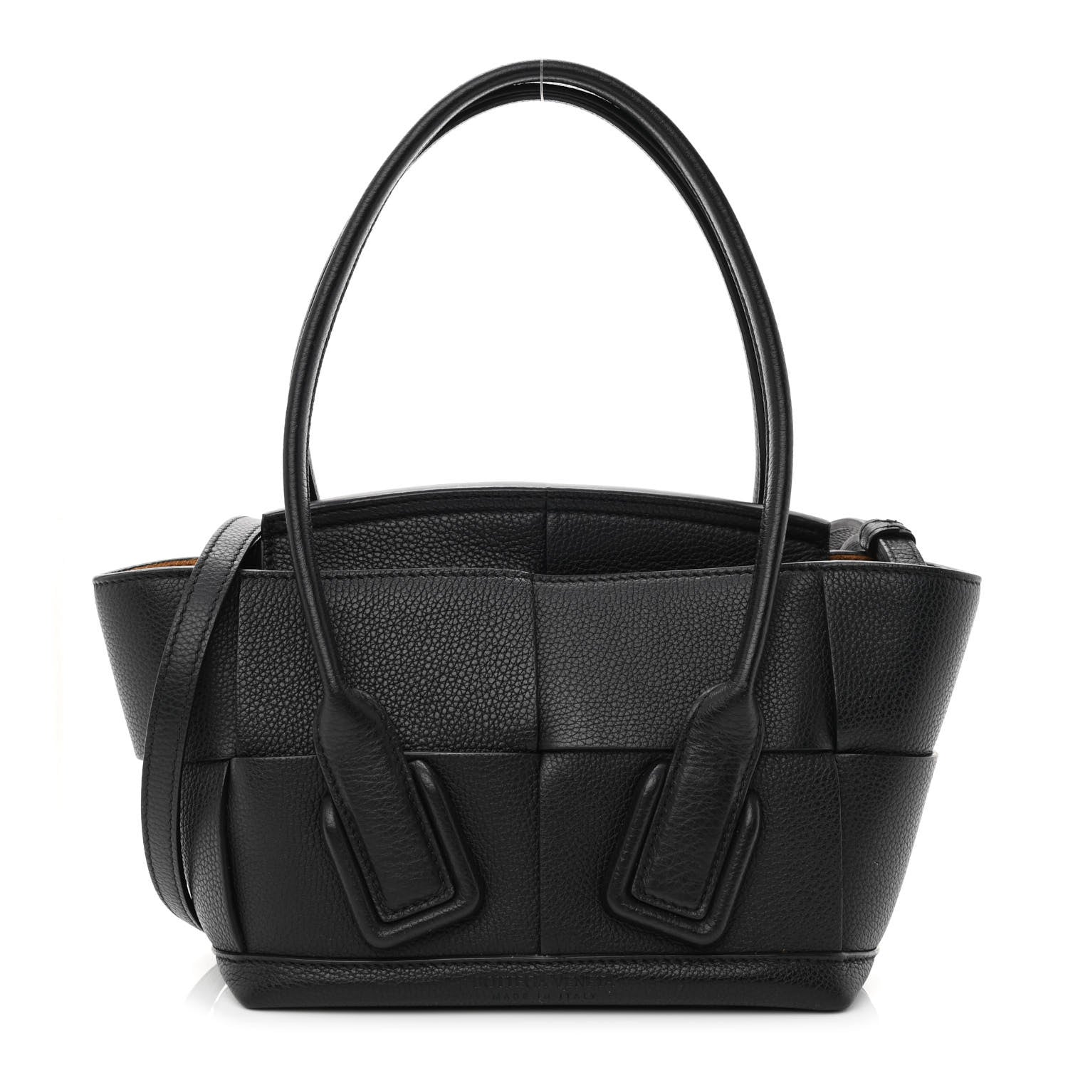Bottega Veneta Grained Calfskin Mini Maxi Intrecciato Arco 33 Black 1 of 11