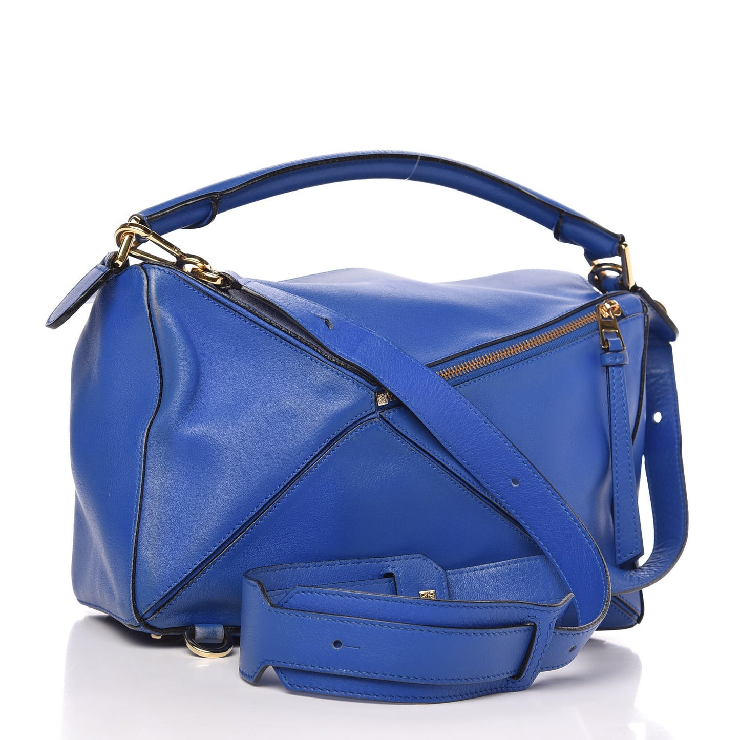 Calfskin Medium Puzzle Bag Electric Blue