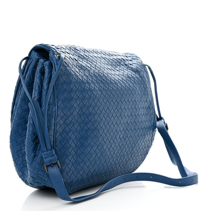Bottega Veneta Nappa Intrecciato Messenger Bag Blue 3 of 10