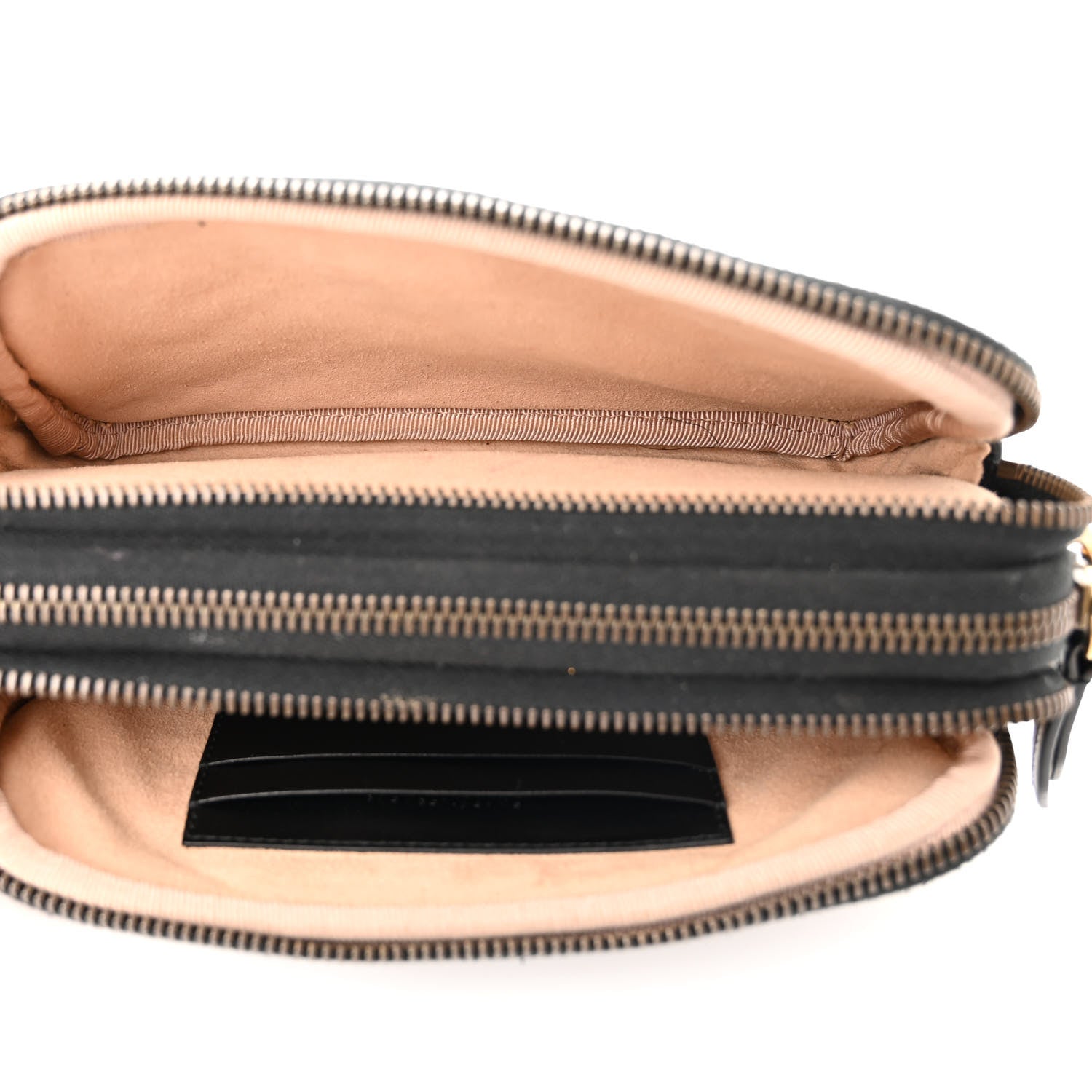 Gucci Calfskin Matelasse Mini GG Marmont Chain Crossbody Bag Black 5 of 14