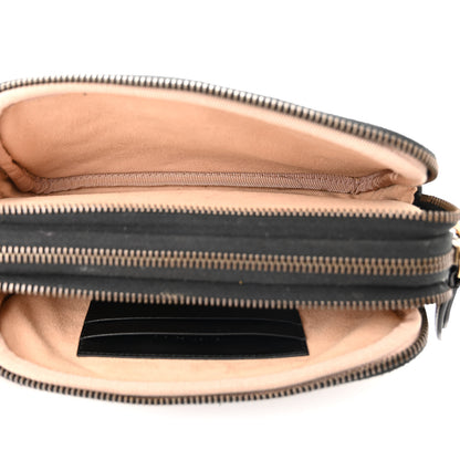 Gucci Calfskin Matelasse Mini GG Marmont Chain Crossbody Bag Black 5 of 14