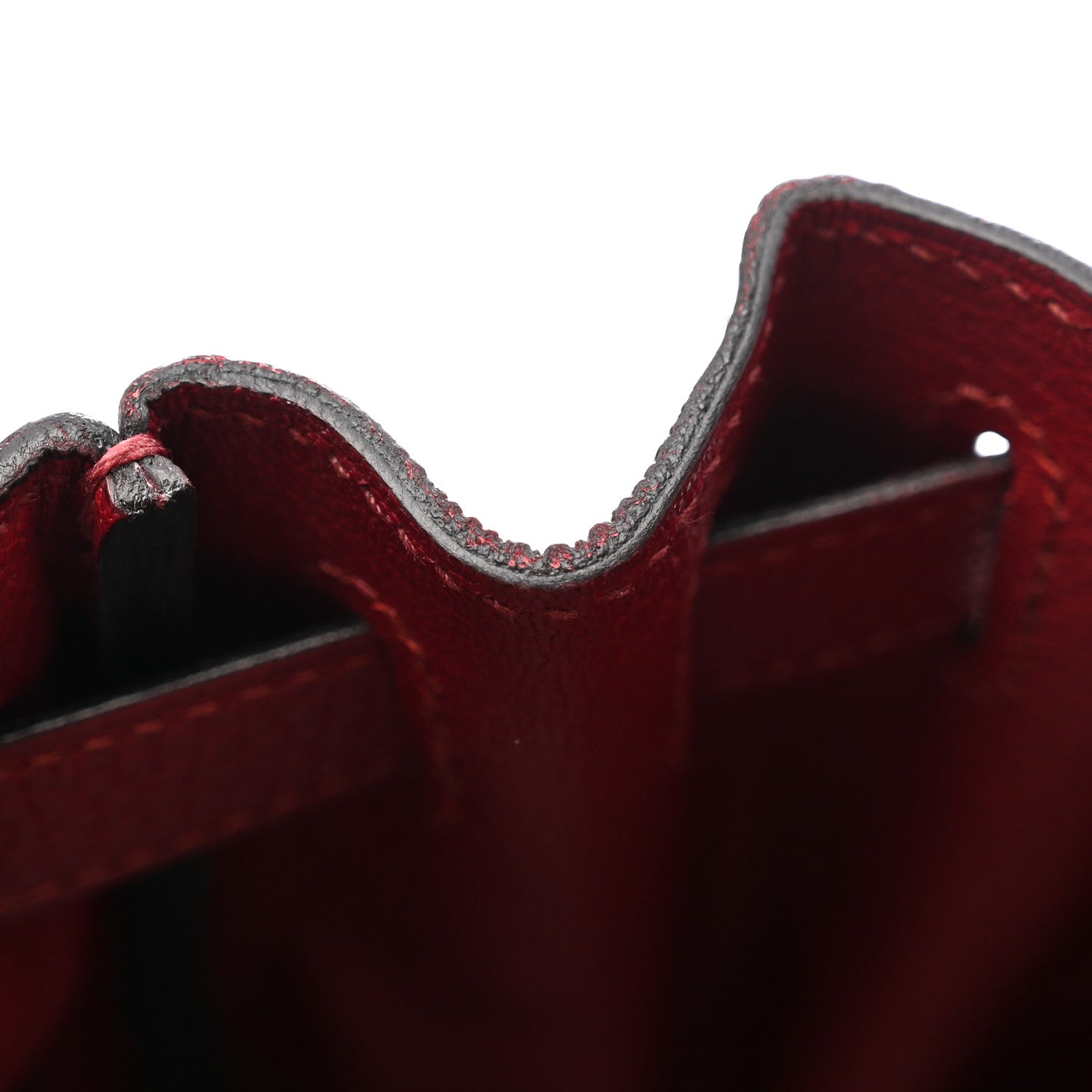 Hermes Taurillon Clemence Kelly Retourne 28 Rouge Grenat 12 of 14