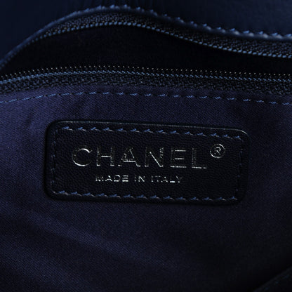 Chanel Lambskin Quilted Jumbo Chanel 3 Flap Navy 6 of 8