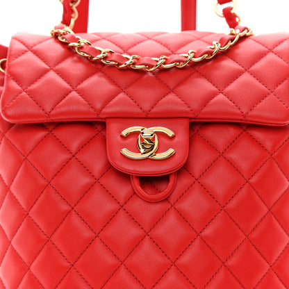Chanel Lambskin Quilted Small Urban Spirit Backpack Red 8 of 10