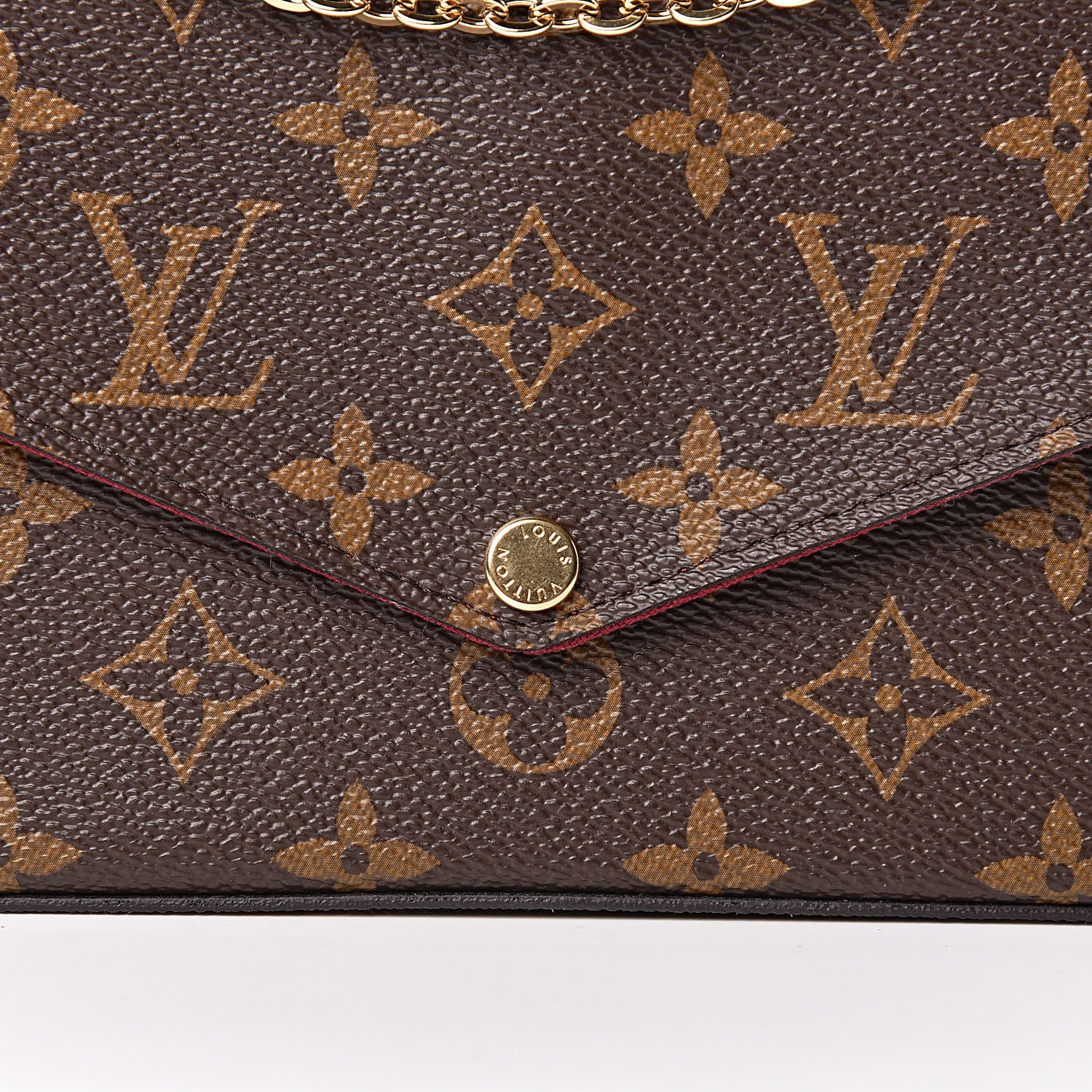 Louis Vuitton Monogram Pochette Felicie Chain Wallet Fuchsia 10 of 10