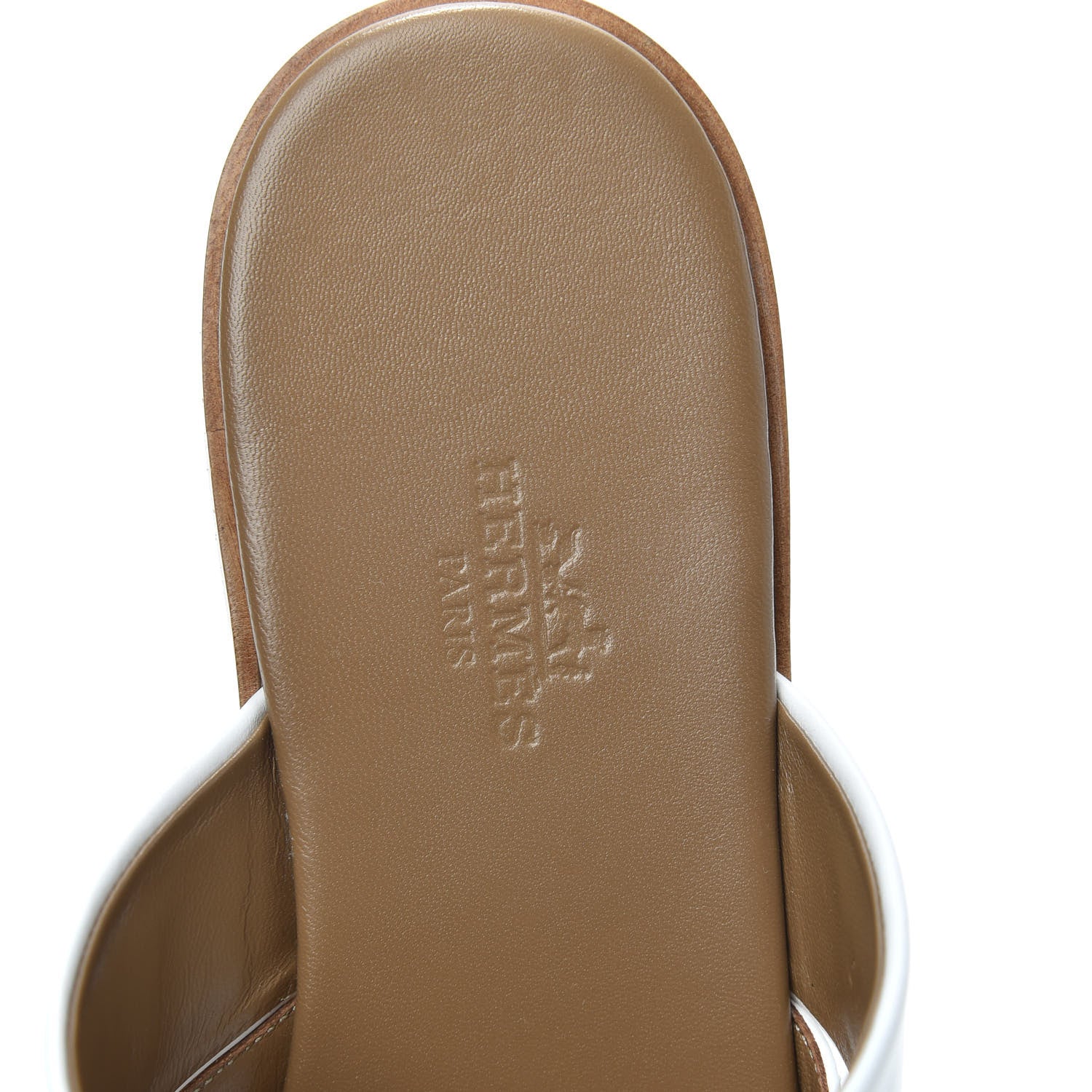 Hermes Calfskin Claire Sandals 37.5 White 5 of 7