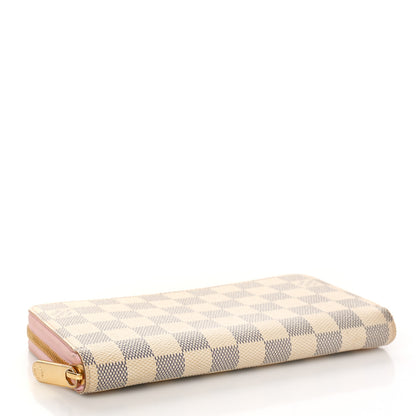 Louis Vuitton Damier Azur Zippy Wallet Rose Ballerine 4 of 11