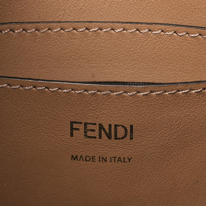 Fendi Fabric Jacquard Vitello Grace FF 1974 Baguette Pouch Tobacco Moro Sand 6 of 12