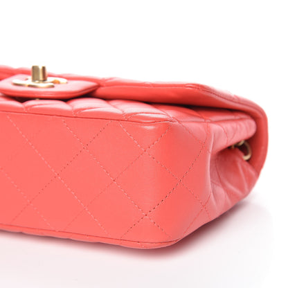 Chanel Lambskin Quilted Mini Rectangular Flap Red 9 of 18