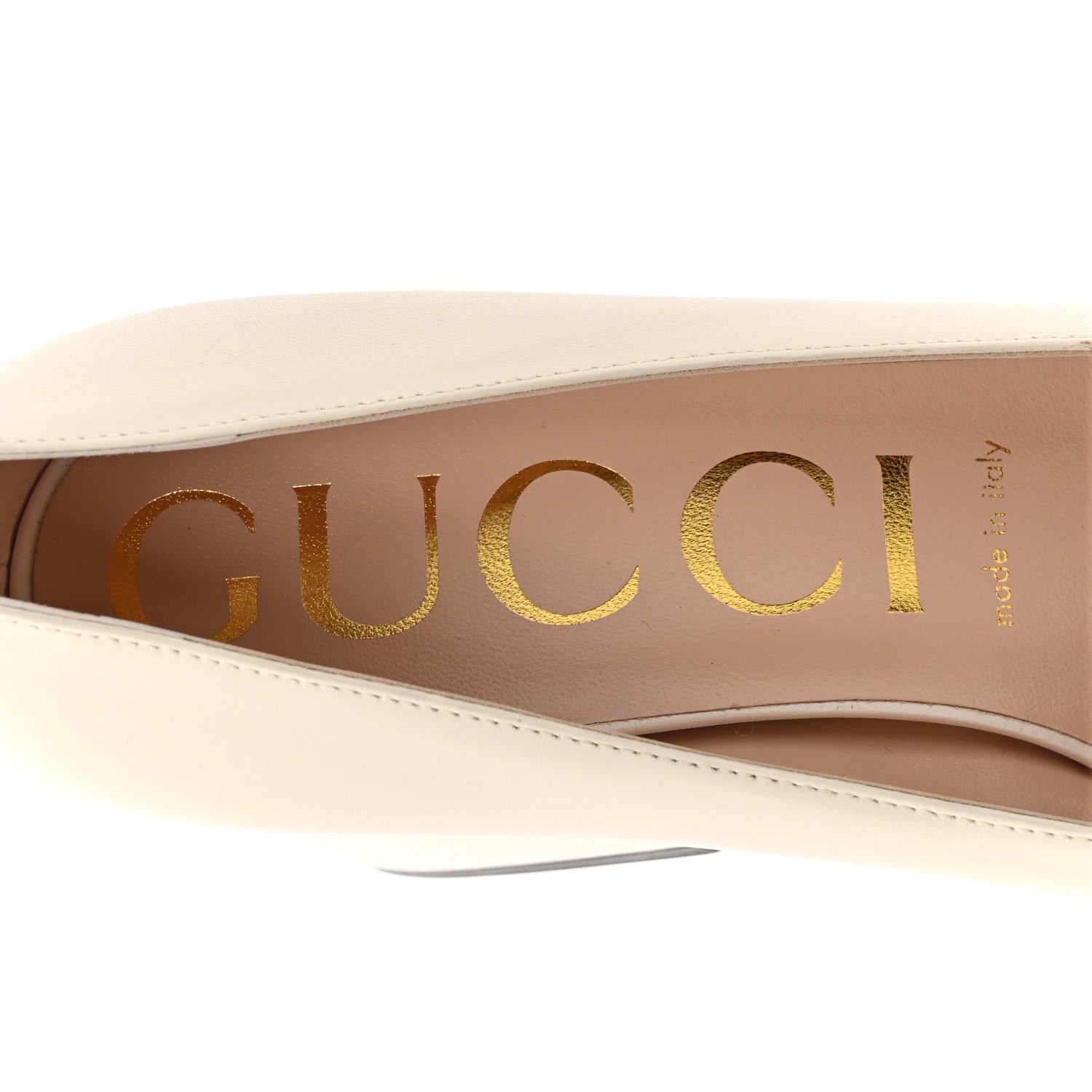Gucci Malaga Kid Horsebit Pumps 38.5 Mystic White 7 of 13