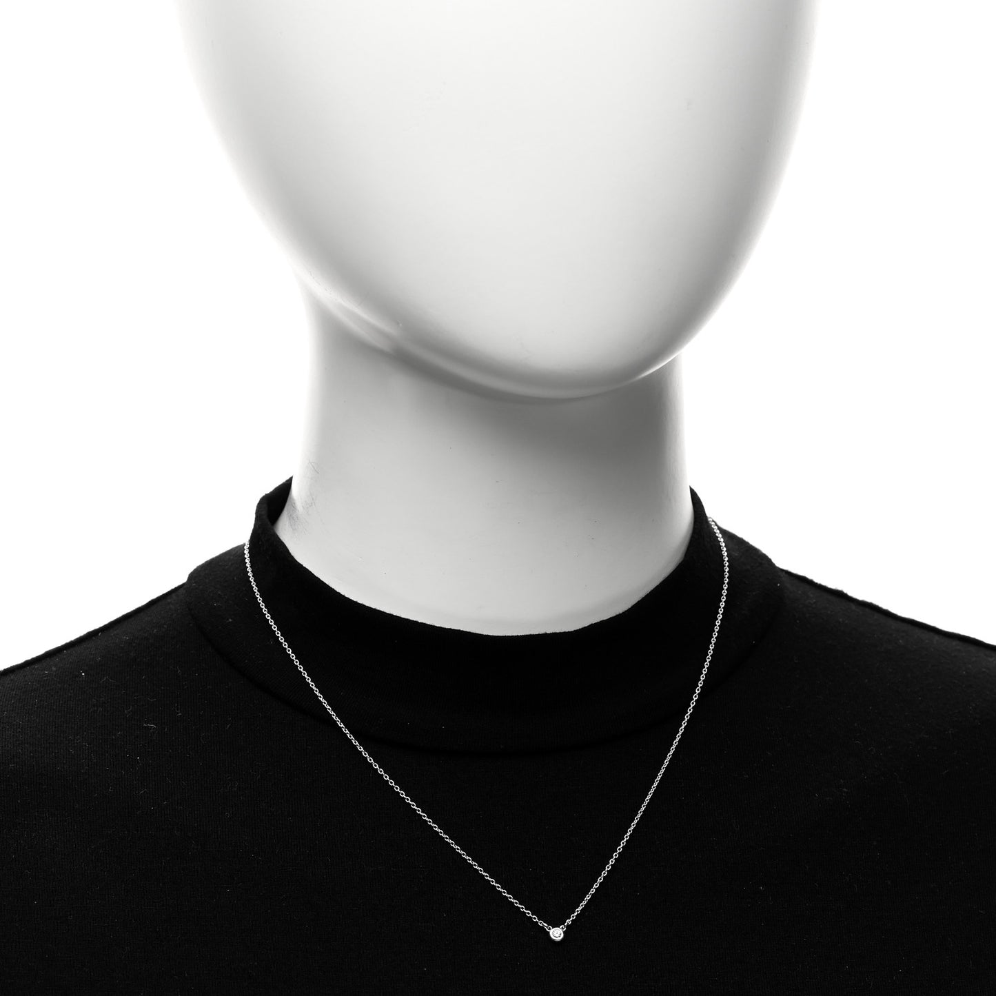 Sterling Silver Diamond .03ct Elsa Peretti Diamonds by the Yard Pendant Necklace