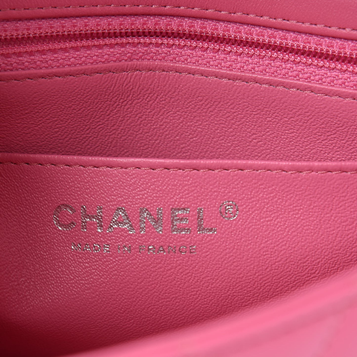 Lambskin Quilted Mini Rectangular Flap Pink