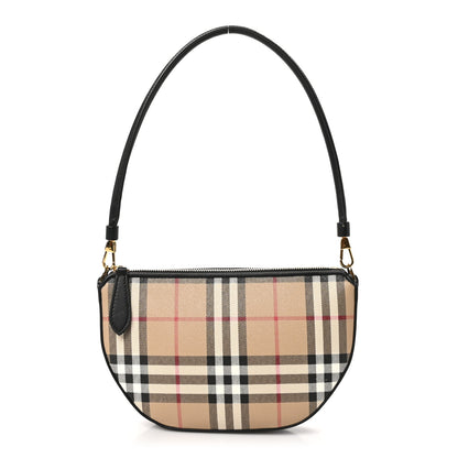 Burberry Vintage Check Calfskin Olympia Slim Pouch Archive Beige 1 of 9