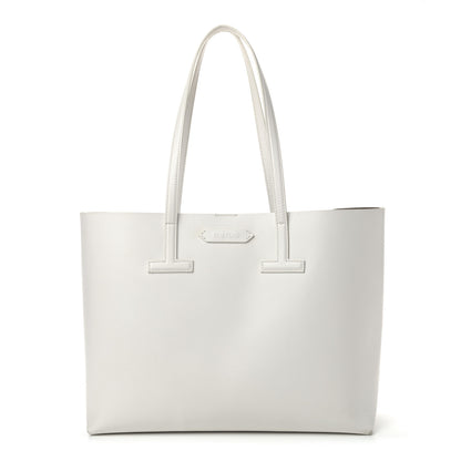 Tom Ford Grained Calfskin Small T Tote White 1 of 13