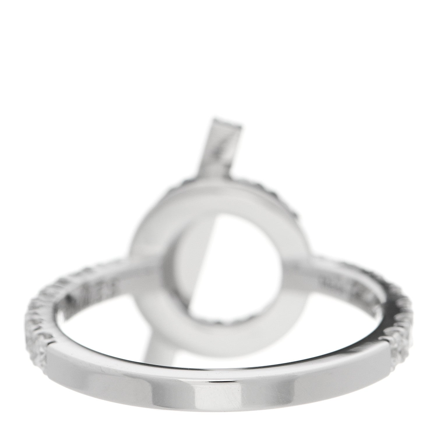 Hermes 18K White Gold Diamond Finesse Ring 52 6 2 of 5