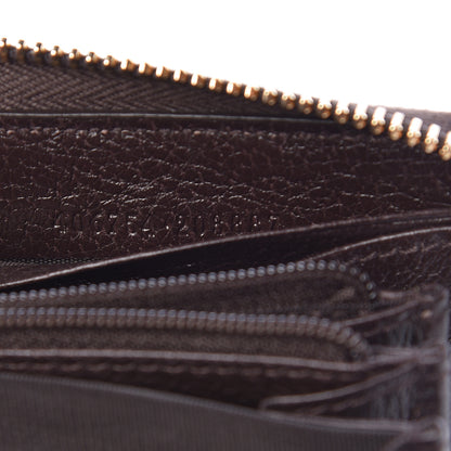Gucci Monogram Web Rania Bee Star Zip Around Wallet Dark Brown 6 of 7