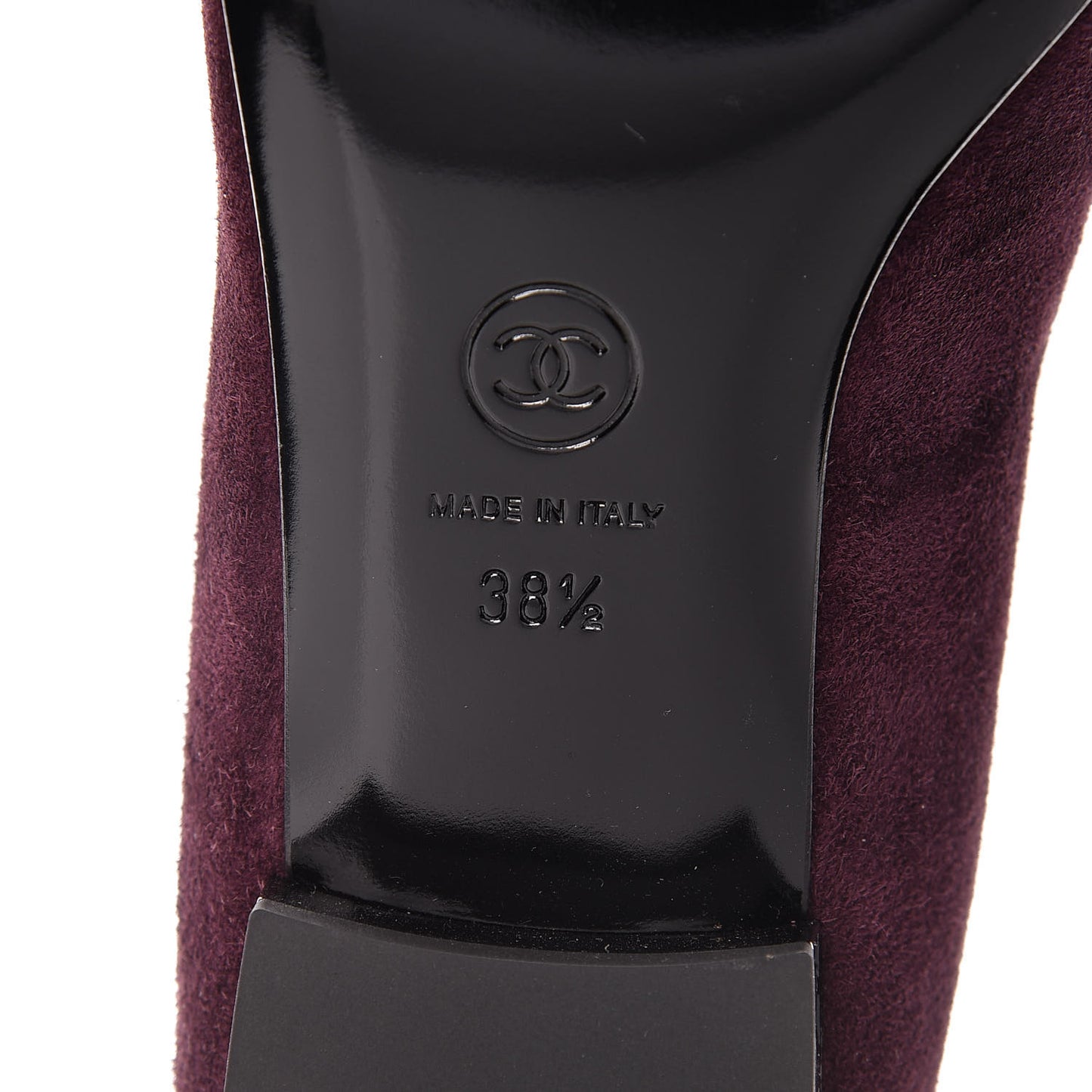 Suede Cap Toe Moccasin Loafers 38.5 Burgundy Black