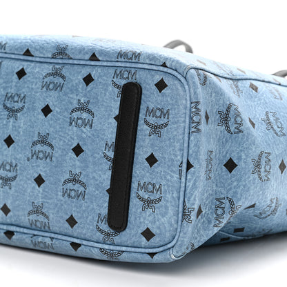 MCM Visetos Medium Project Reversible Shopper Tote Munich Blue 16 of 17