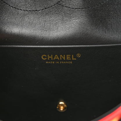 Chanel Mixed Fibers Magma Maxi Flap Yellow Black Red 6 of 11