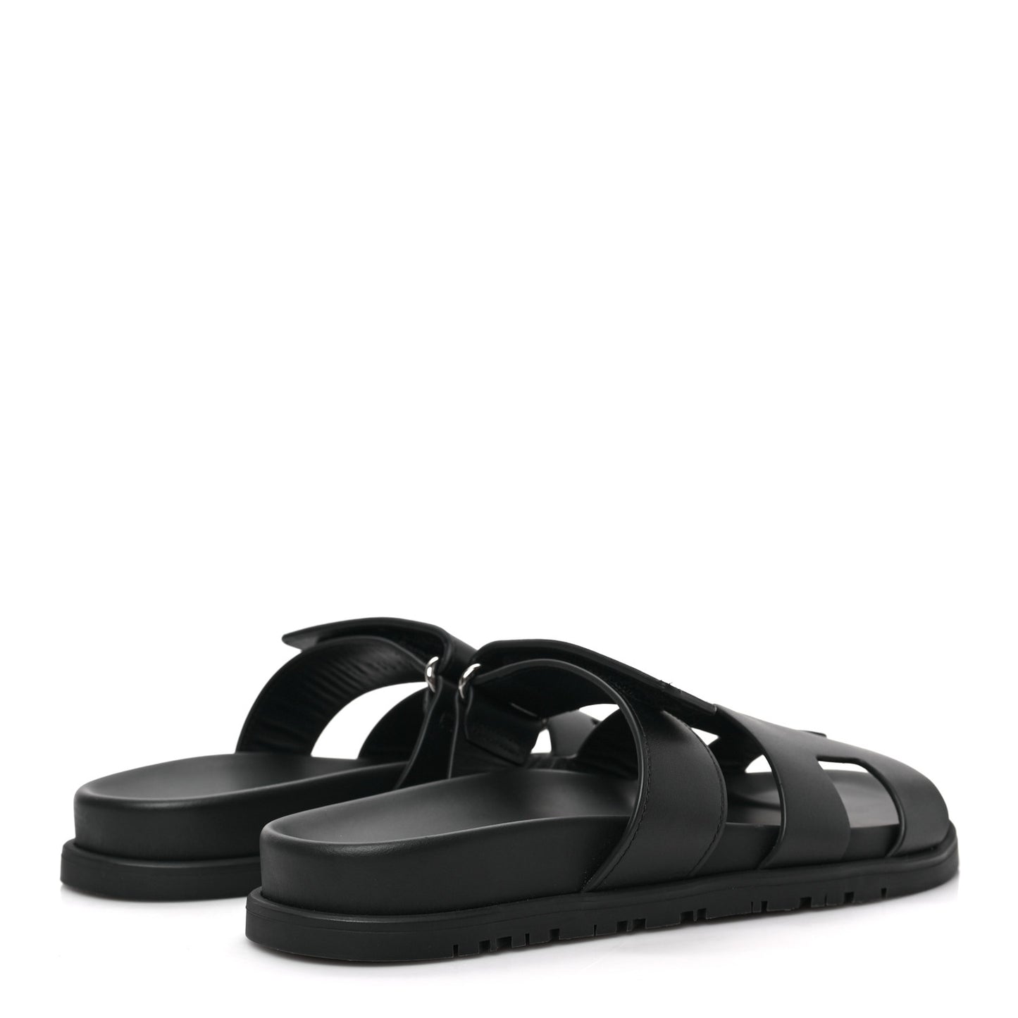 Calfskin Womens Chypre Sandals 36.5 Black