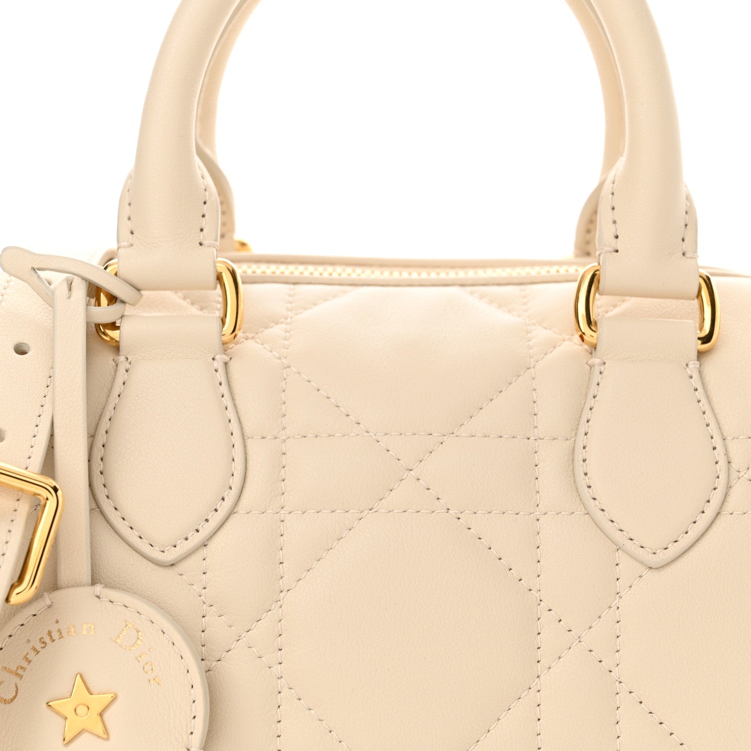 Christian Dior Calfskin Macrocannage Groove 20 Bag Dusty Ivory 8 of 11