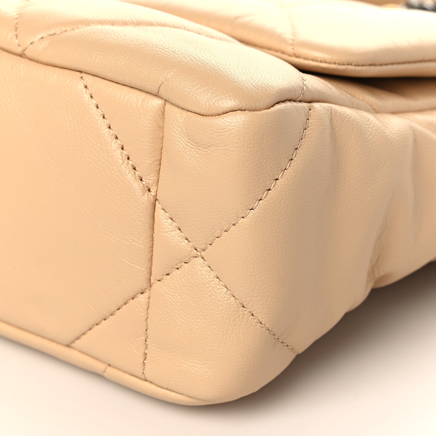 Chanel Goatskin Quilted Medium Chanel 19 Flap Beige 9 of 9