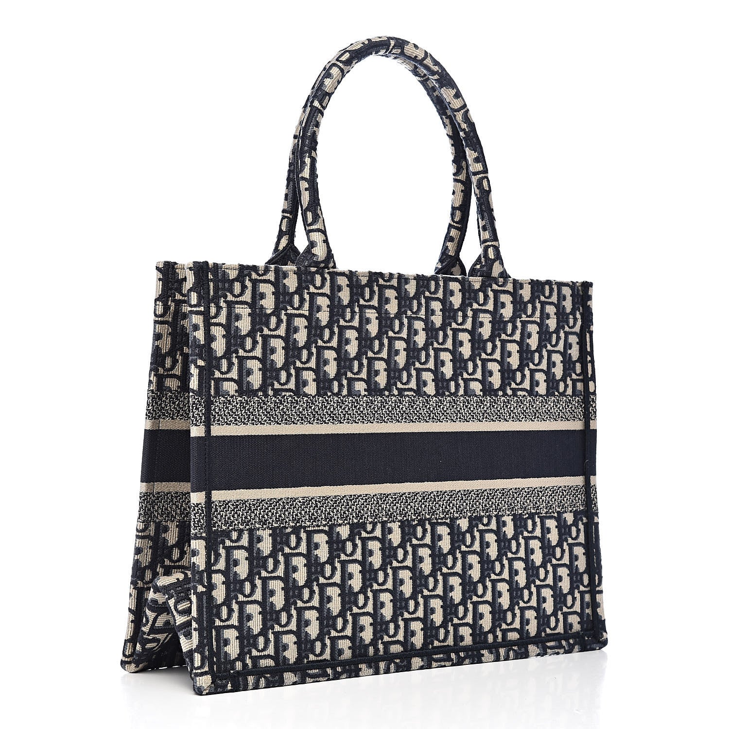 Christian Dior Oblique Medium Book Tote Blue Multicolor 3 of 11