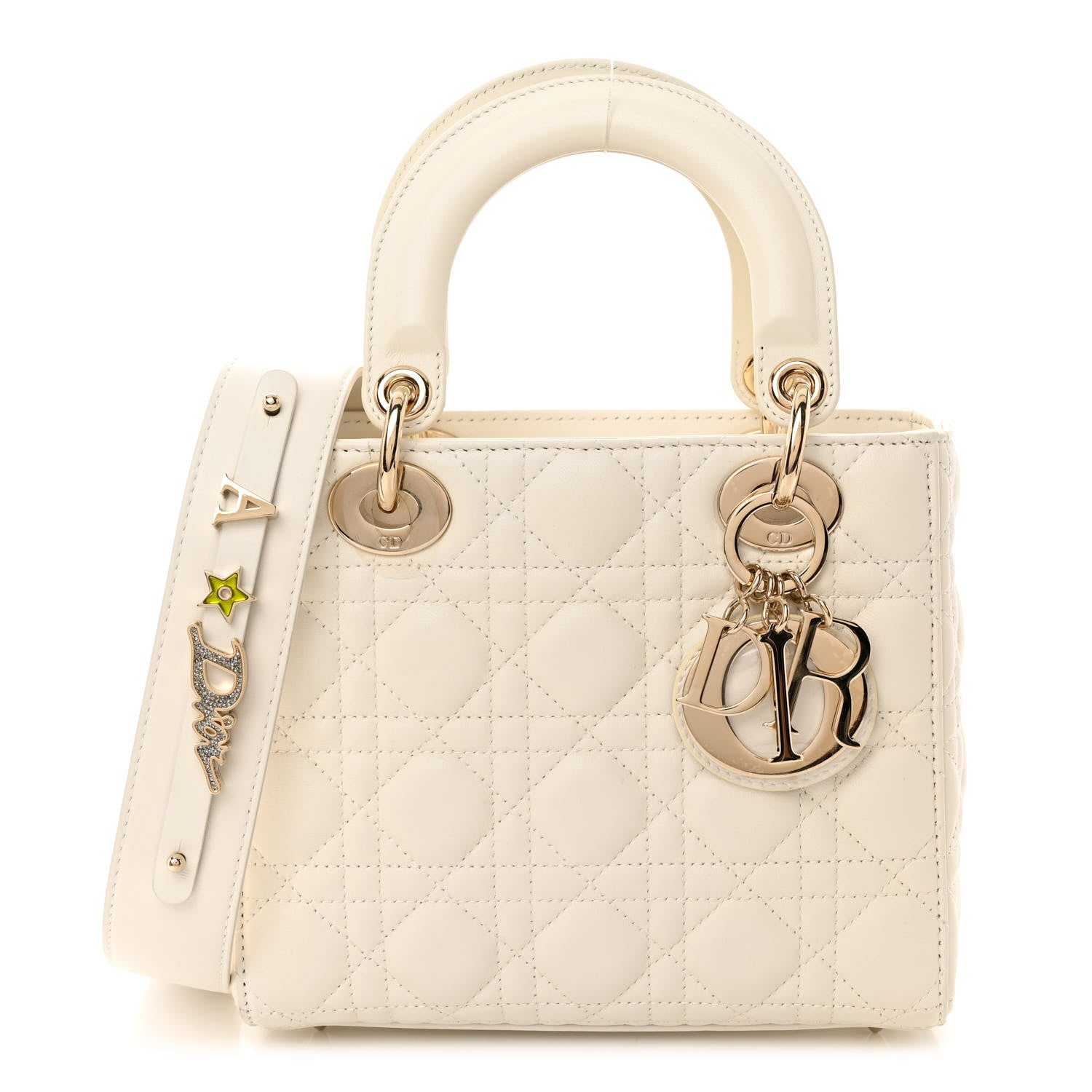 Christian Dior Lambskin Cannage Small My ABCDior Lady Dior White 1 of 10