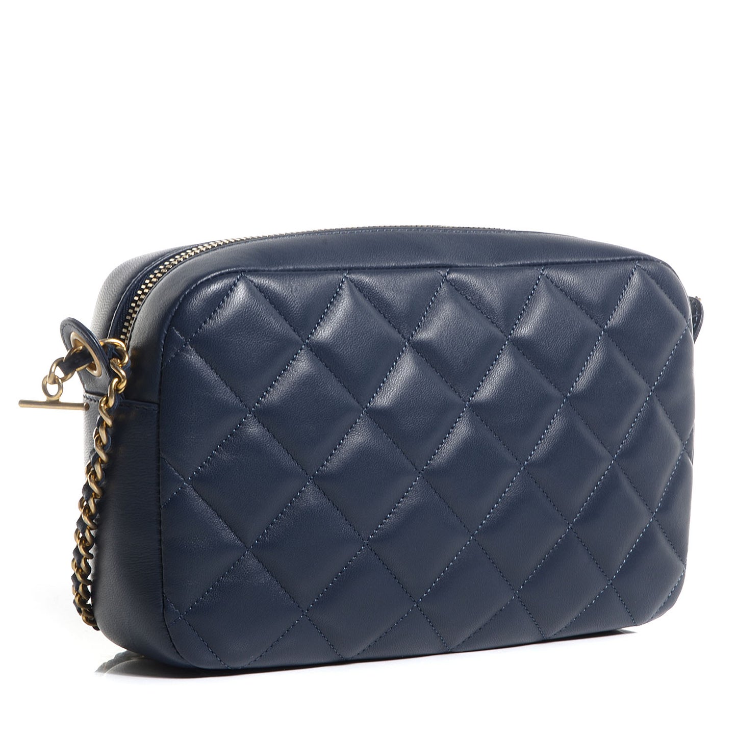 Lambskin Diamond CC Small Camera Case Dark Blue