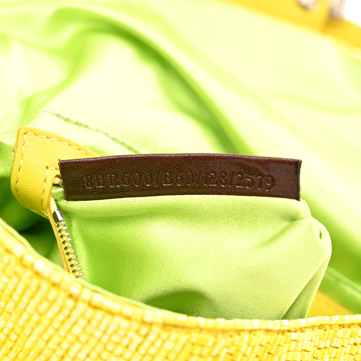 Fendi Beaded Baguette Yellow 7 of 10