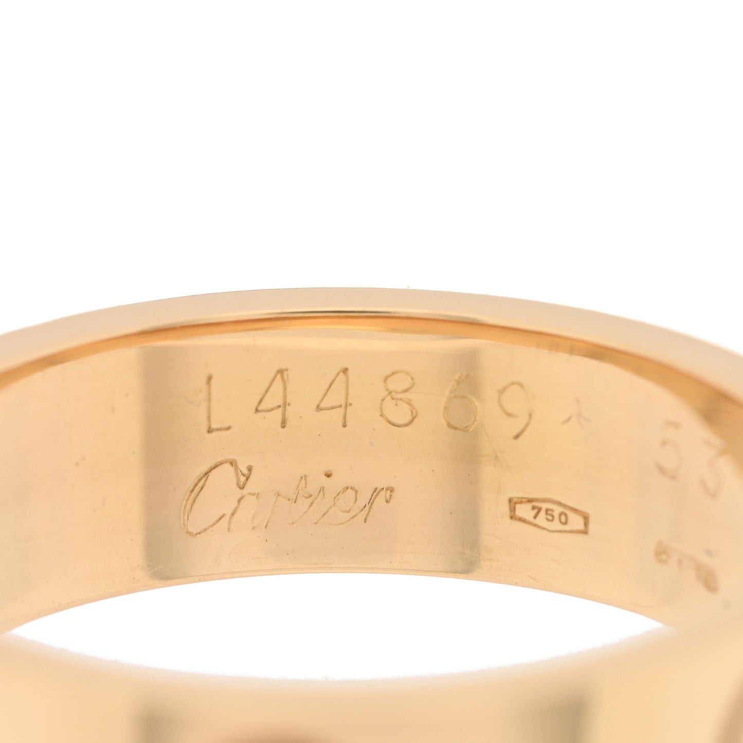 18K Yellow Gold 5.5mm LOVE Ring 53 6.25