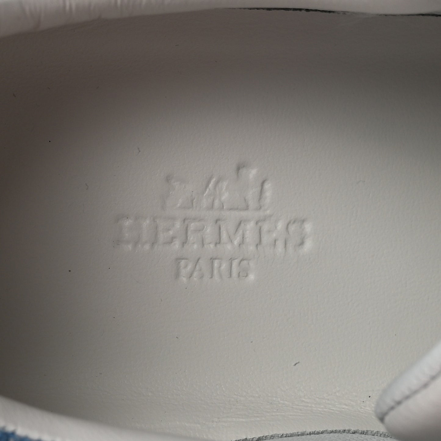 Denim Calfskin Bouncing Sneakers 37.5 Bleu Clair White