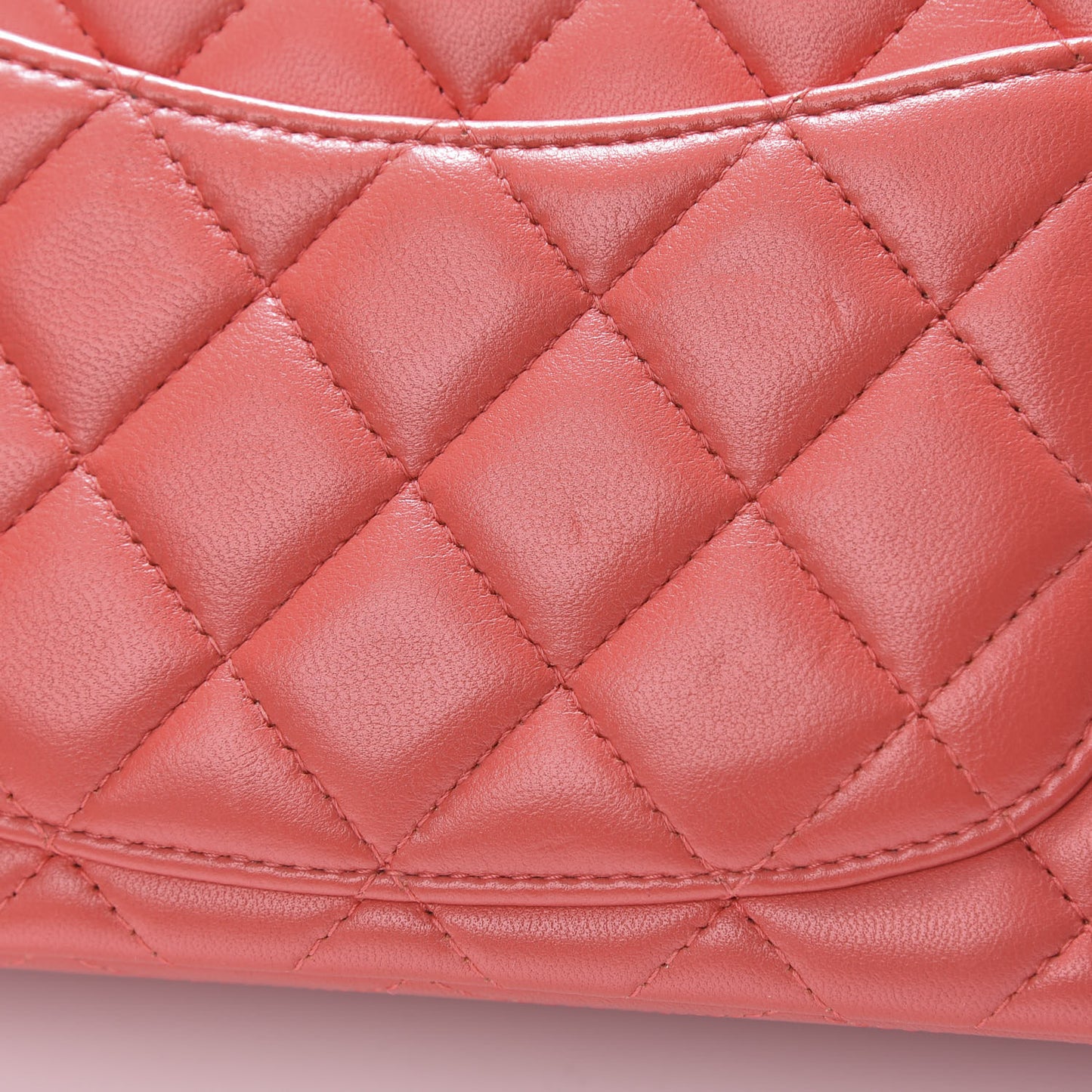 Lambskin Quilted Mini Rectangular Flap Red