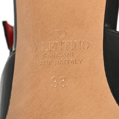 Valentino Garavani Smooth Calfskin Chain Slingback Pumps 38 Black 7 of 7